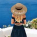 Summer  Sun Hat Wide Brim Straw Hat Letter Embroidery Foldable Beach Hat RT  eb-34715195